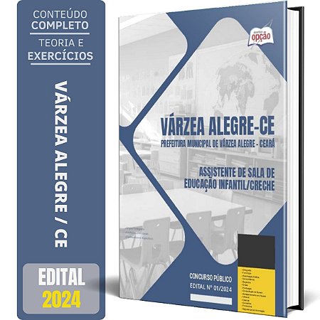 Apostila Prefeitura de Várzea Alegre CE 2024 - Assistente de Sala de Educação Infantil/Creche