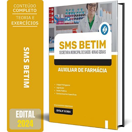 Apostila SMS BETIM MG 2024 - Auxiliar de Farmácia