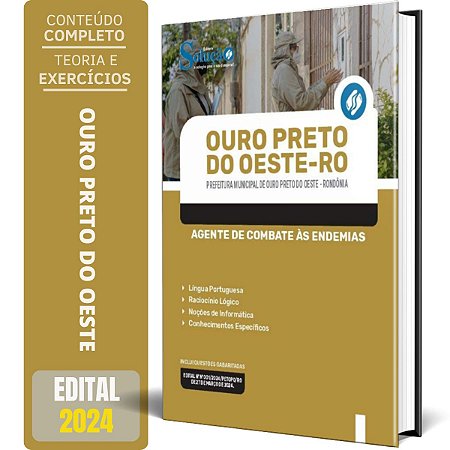 Apostila Prefeitura de Ouro Preto do Oeste RO 2024 - Agente de Combate às Endemias