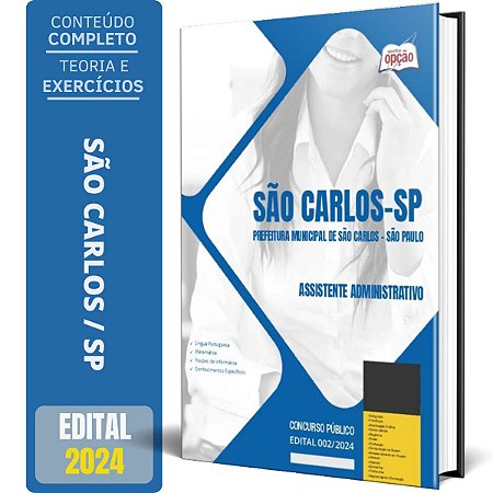 Apostila Prefeitura de São Carlos SP 2024 - Assistente Administrativo