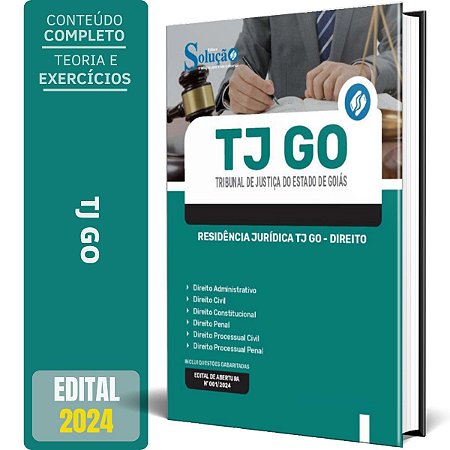 Apostila TJ GO 2024 - Residência Jurídica TJ GO - Direito