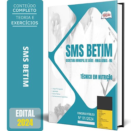 Apostila SMS BETIM MG 2024 - Técnico em Nutrição