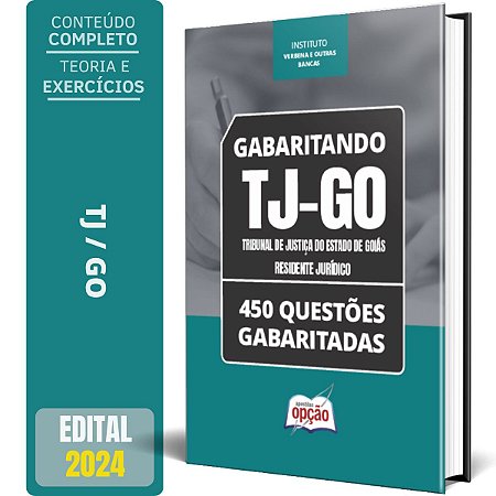Caderno de Testes TJ GO 2024 - Residente Jurídico - 450 questões Gabaritadas