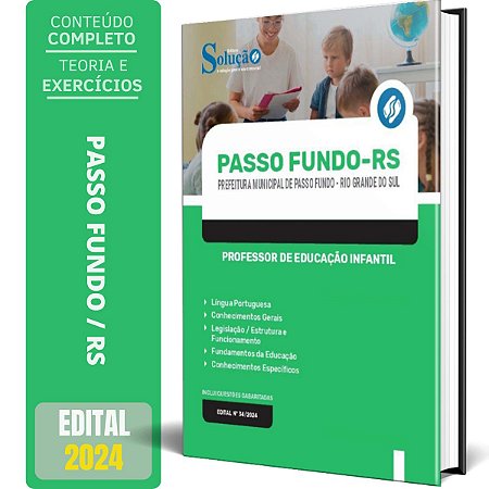 Apostila Prefeitura de Passo Fundo RS 2024 - Professor de Educação Infantil