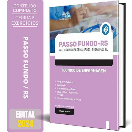 Apostila Prefeitura de Passo Fundo RS 2024 - Técnico de Enfermagem