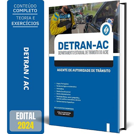 Apostila DETRAN AC 2024 - Agente de Autoridade de Trânsito