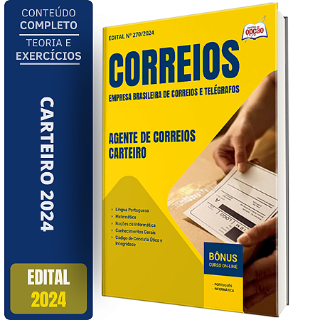 Apostila CORREIOS 2024 - Agente de Correios - CARTEIRO