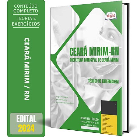 Apostila Prefeitura de Ceará Mirim RN 2024 - Técnico de Enfermagem