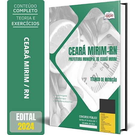 Apostila Prefeitura de Ceará Mirim RN 2024 - Técnico de Nutrição