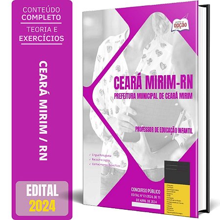 Apostila Prefeitura de Ceará Mirim RN 2024 - Professor de Educação Infantil