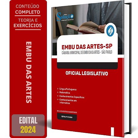 Apostila Câmara de Embu das Artes SP 2024 - Oficial Legislativo