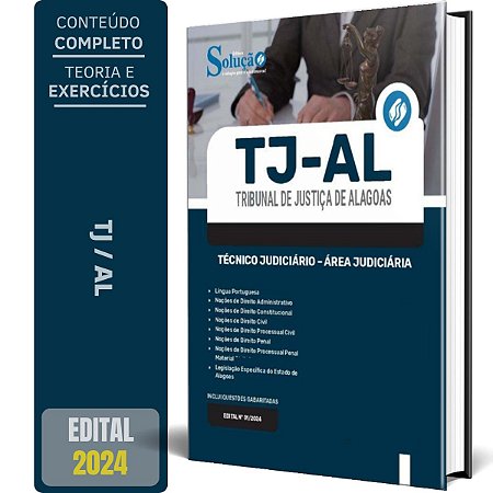 Apostila TJ AL 2024 - Técnico Judiciário - Área Judiciária (TJ Alagoas)