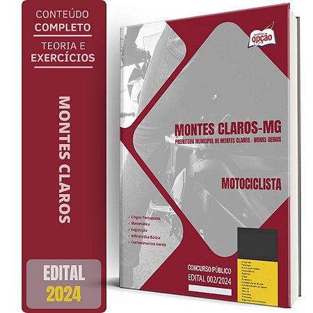Apostila Prefeitura de Montes Claros MG 2024 - Motociclista