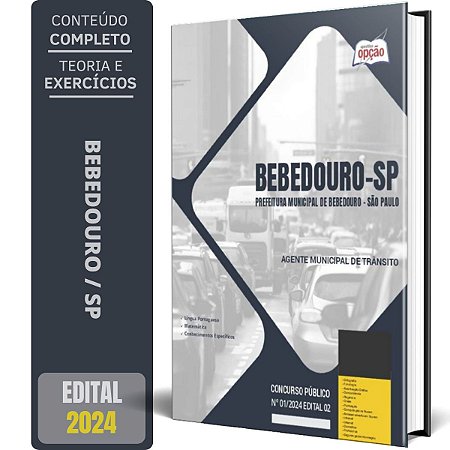 Apostila Prefeitura de Bebedouro SP 2024 - Agente Municipal de Trânsito