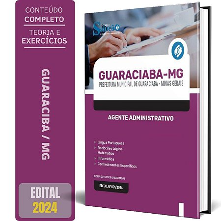 Apostila Prefeitura de Guaraciaba MG 2024 - Agente Administrativo