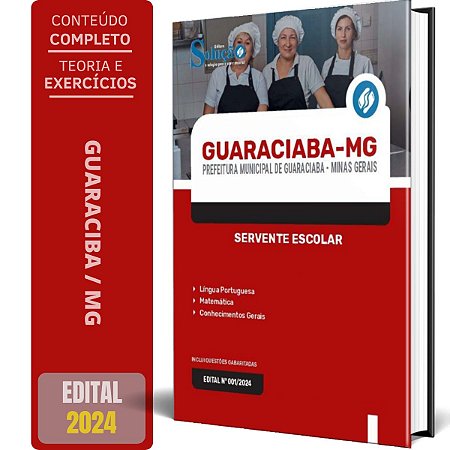 Apostila Prefeitura de Guaraciaba MG 2024 - Servente Escolar