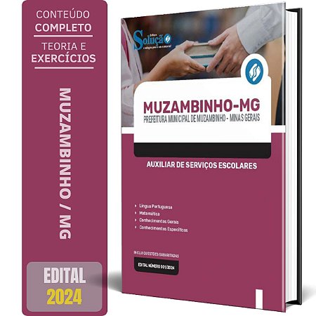 Apostila Prefeitura de Muzambinho MG 2024 - Auxiliar de Serviços Escolares
