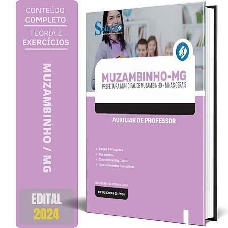 Apostila Prefeitura de Muzambinho MG 2024 - Auxiliar de Professor