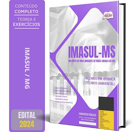 Apostila IMASUL MS 2024 - Técnico em Química (Técnico Ambiental)