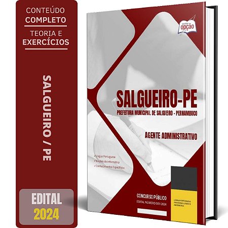 Apostila Prefeitura de Salgueiro PE 2024 - Agente Administrativo