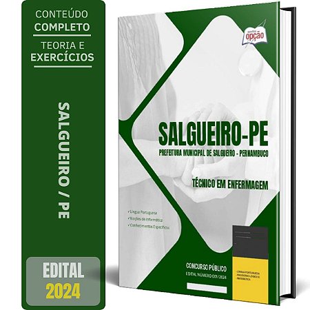 Apostila Prefeitura de Salgueiro PE 2024 - Técnico em Enfermagem
