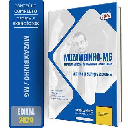 Apostila Prefeitura de Muzambinho MG 2024 - Auxiliar de Serviços Escolares