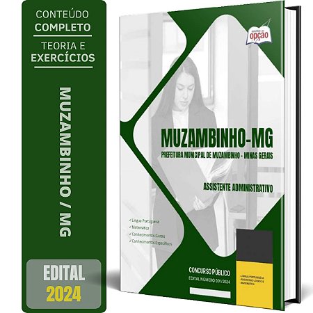 Apostila Prefeitura de Muzambinho MG 2024 - Assistente Administrativo
