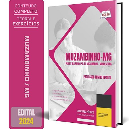Apostila Prefeitura de Muzambinho MG 2024 - Professor Ensino Infantil