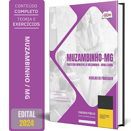 Apostila Prefeitura de Muzambinho MG 2024 - Auxiliar de Professor