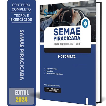 Apostila SEMAE Piracicaba SP 2024 - Motorista