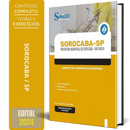 Apostila Prefeitura de Sorocaba SP 2024 - Agente de Combate às Endemias