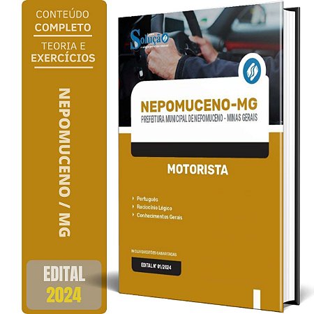 Apostila Prefeitura de Nepomuceno MG 2024 - Motorista