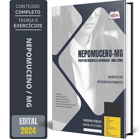 Apostila Prefeitura de Nepomuceno MG 2024 - Agente de Desenvolvimento