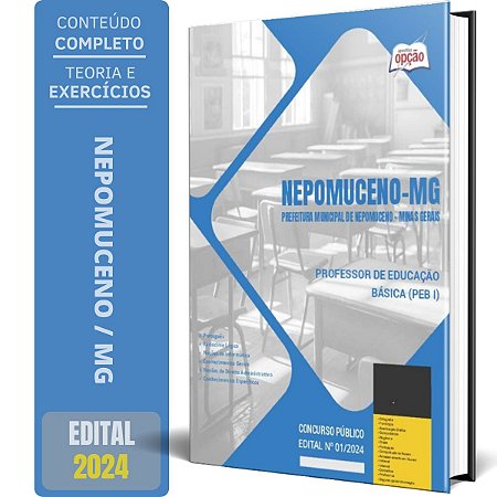 Apostila Prefeitura de Nepomuceno MG 2024 - Professor de Educação Básica (PEB I)