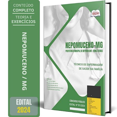 Apostila Prefeitura de Nepomuceno MG 2024 - Técnico de Enfermagem de Saúde da Família