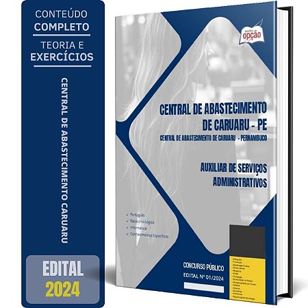 Apostila Central de Abastecimento de Caruaru PE 2024 - Auxiliar de Serviços Administrativos