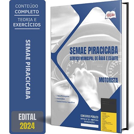 Apostila SEMAE Piracicaba SP 2024 - Motorista