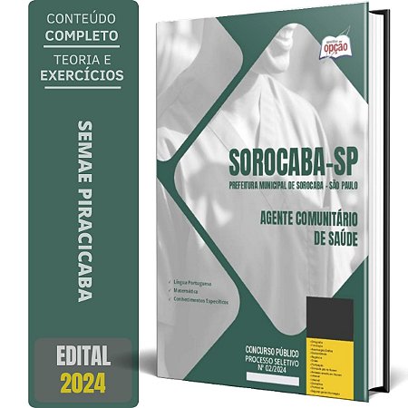 Apostila Prefeitura de Sorocaba SP 2024 - Agente Comunitário de Saúde