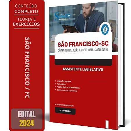 Apostila Câmara de São Francisco do Sul SC 2024 - Assistente Legislativo