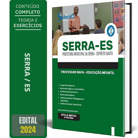 Apostila Prefeitura de Serra ES 2024 - Professor MaPA - Educação Infantil