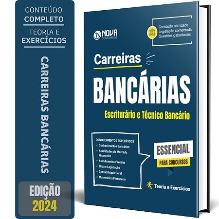 Apostila Carreiras Bancárias 2024 - Escriturário e Técnico Bancário