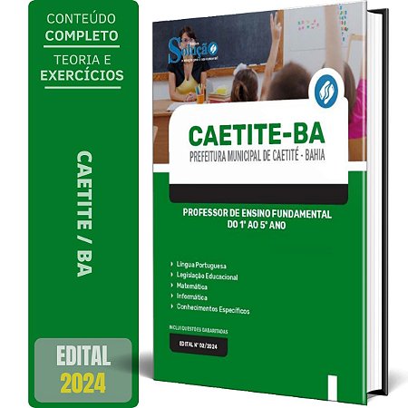 Apostila Prefeitura de Caetité BA 2024 - Professor de Ensino Fundamental do 1º ao 5º ano