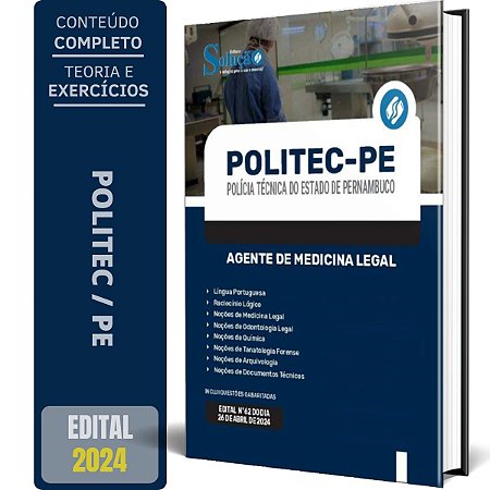 Apostila POLITEC PE 2024 - Agente de Medicina Legal