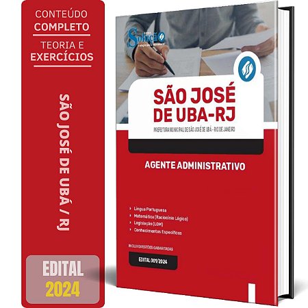 Apostila Prefeitura de São José de Ubá RJ 2024 - Agente Administrativo