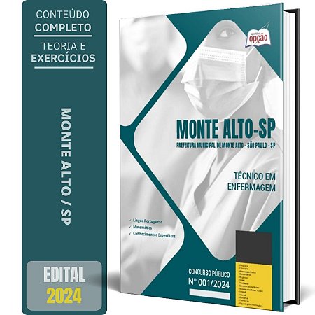 Apostila Prefeitura de Monte Alto SP 2024 - Técnico em Enfermagem