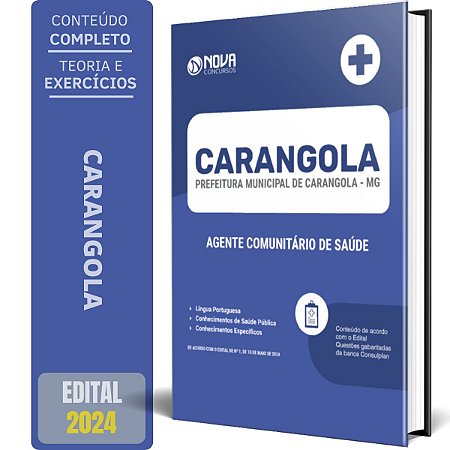 Apostila Prefeitura de Carangola MG 2024 - Agente Comunitário de Saúde