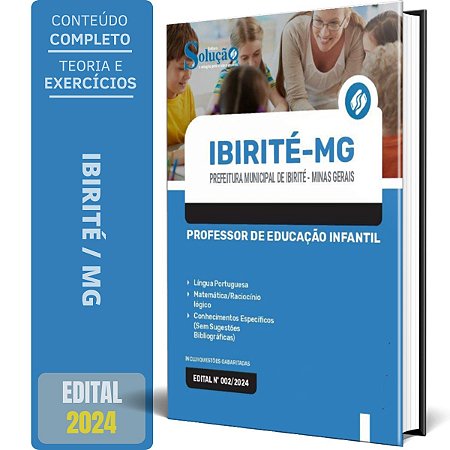 Apostila Prefeitura de Ibirité MG 2024 - Professor de Educação Infantil