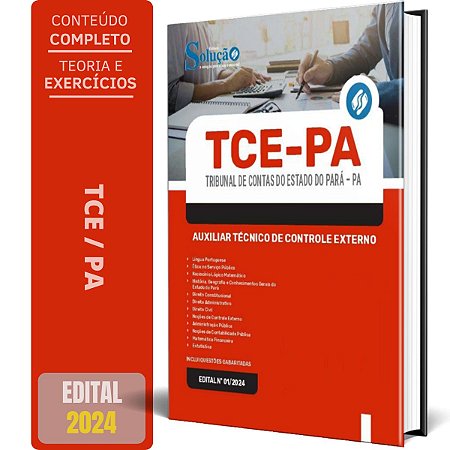Apostila TCE PA 2024 - Auxiliar Técnico de Controle Externo