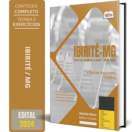 Apostila Prefeitura de Ibirité MG 2024 - Agente de Transporte e Trânsito
