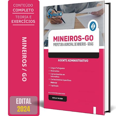 Apostila Prefeitura de Mineiros GO 2024 - Agente Administrativo